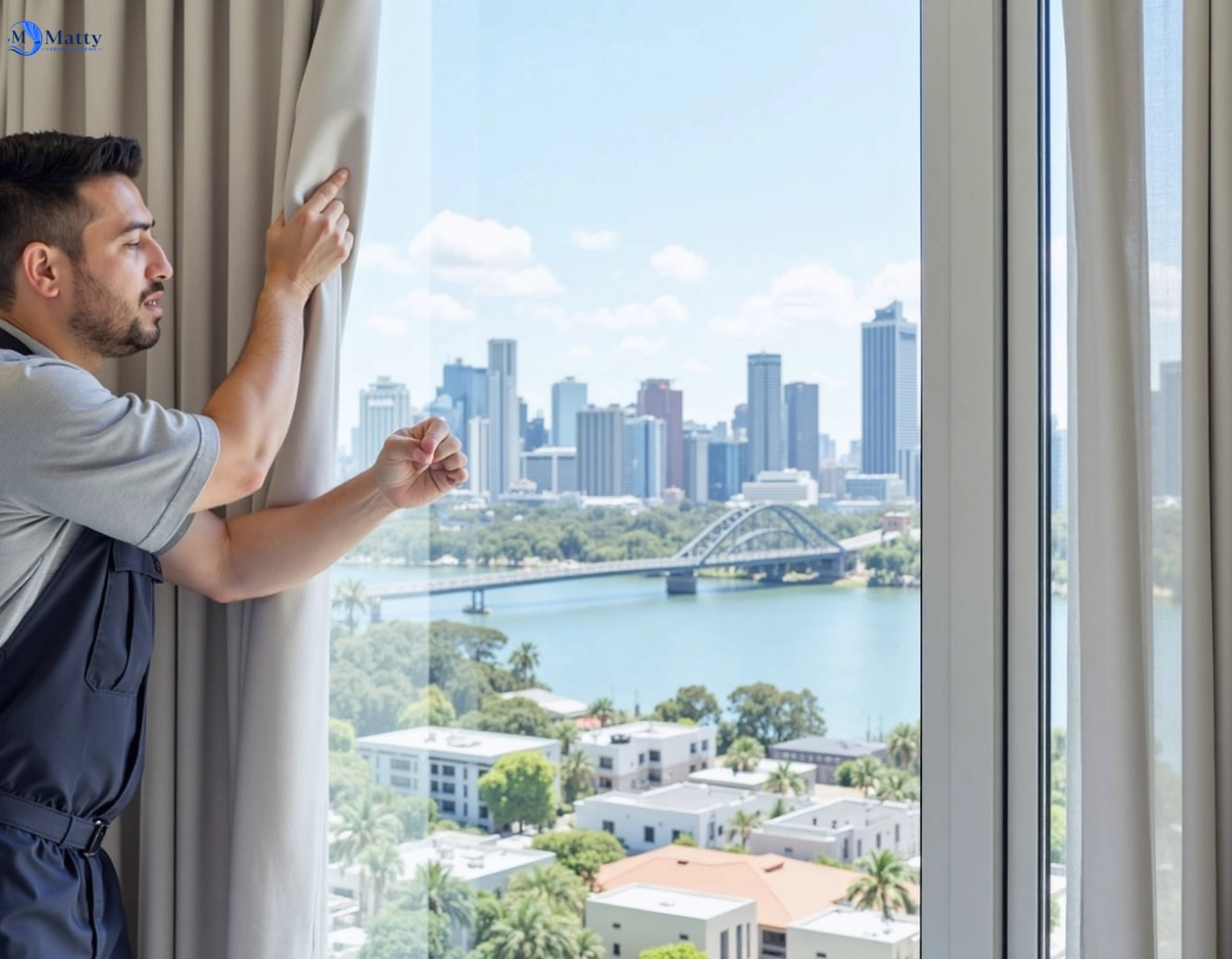 Professional curtain steam cleaning service gilead-nsw QLD by Matty Curtain Cleaning